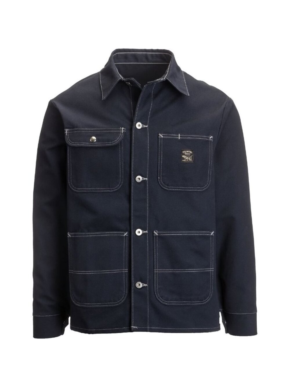 Pointer Brand L.C. King Overdyed Indigo Duck Canvas Chore Coat Small